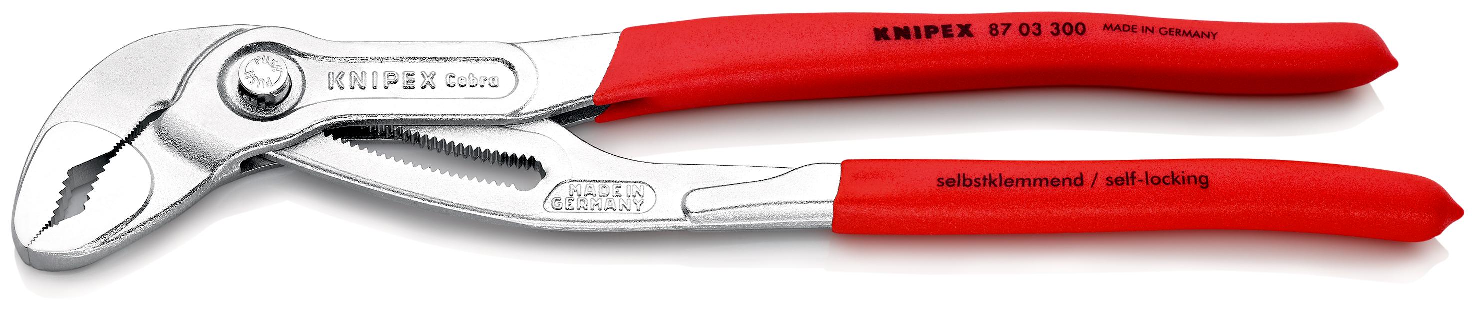 Knipex Cobra® Hightech Water Pump Pliers, 305 mm Overall, Angled Tip