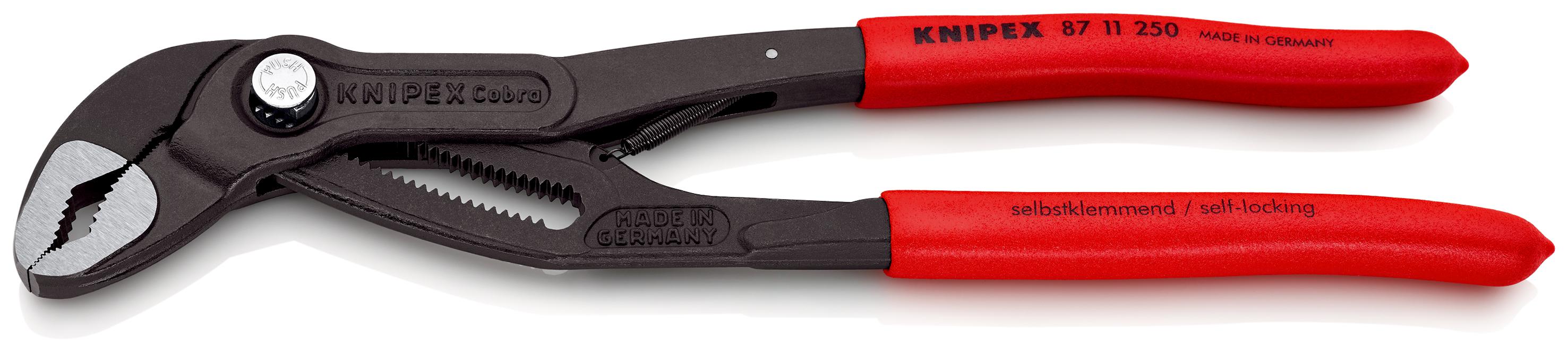 Knipex Cobra® Hightech Water Pump Pliers, 240 mm Overall, Angled Tip