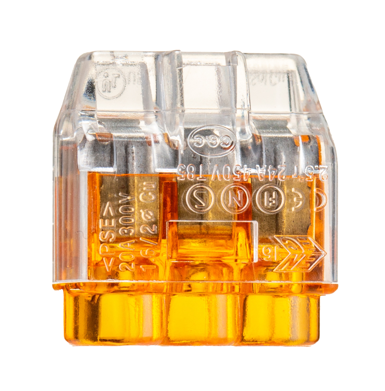 HellermannTyton, HelaCon Plus Mini Wire Splice Wire Splice Connector, Clear, Orange 0.5 → 2.5 (Solid) mm², 1