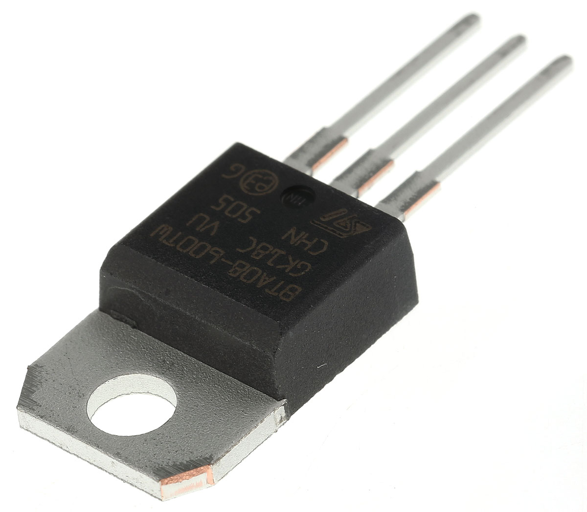 STMicroelectronics Through Hole, 3-pin, TRIAC, 800V, Gate Trigger 1.3V 800V