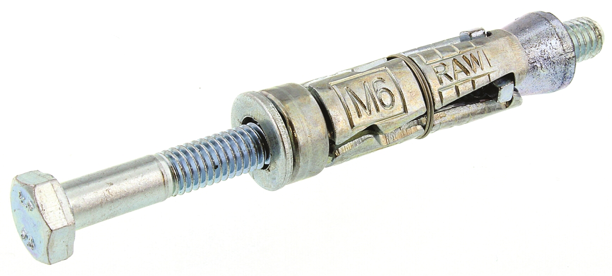 RawlPlug Steel Masonry Anchor M6 x 85mm, 12mm Fixing Hole