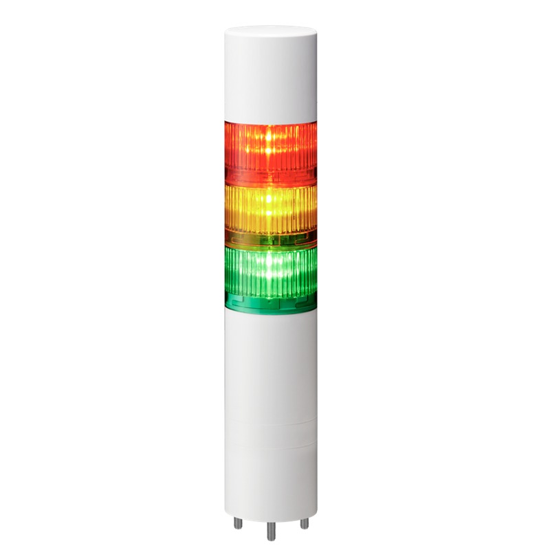 Patlite LR Series Multicolour Buzzer Signal Tower, 3 Lights, 24 V dc, Direct Mount