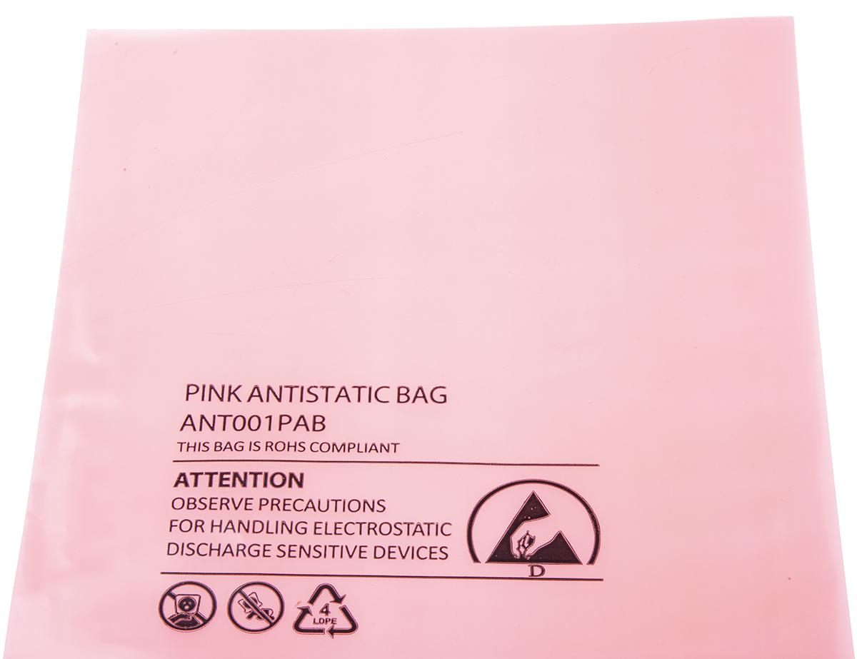 RS PRO Anti Static Bag 254mm(W)x 155mm(L)