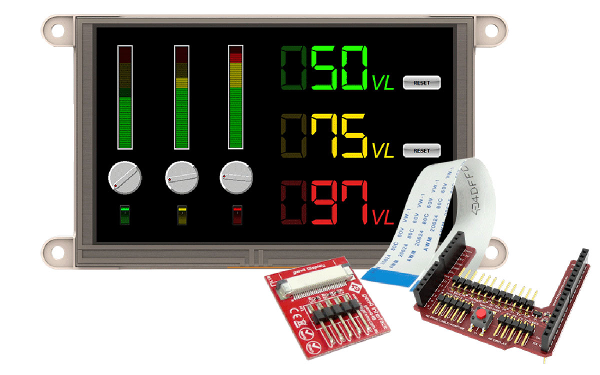 4D Systems, gen4 5in Arduino Compatible Display with Resistive Touch Screen