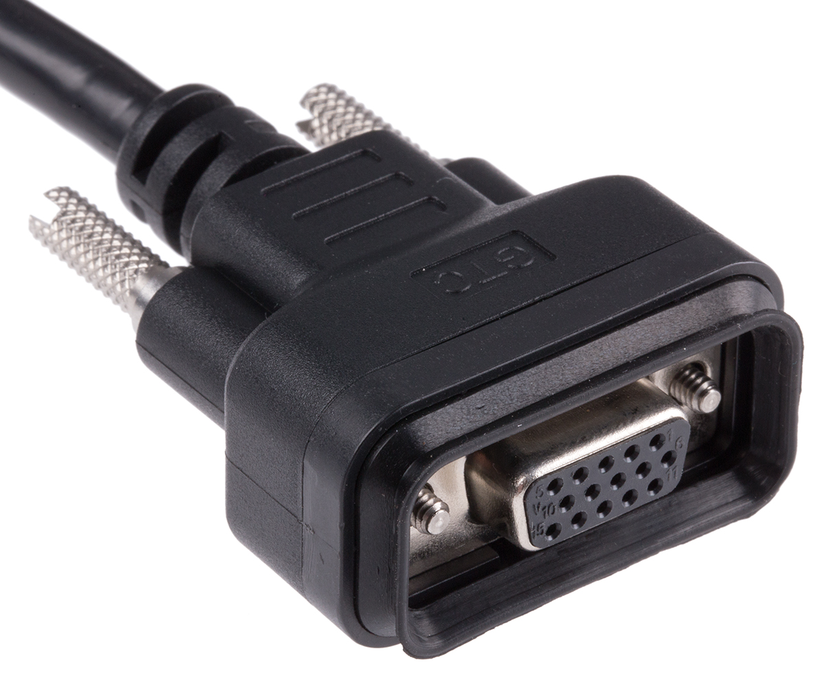 RS PRO Female 15 Pin D-sub Unterminated Serial Cable, 2m PVC