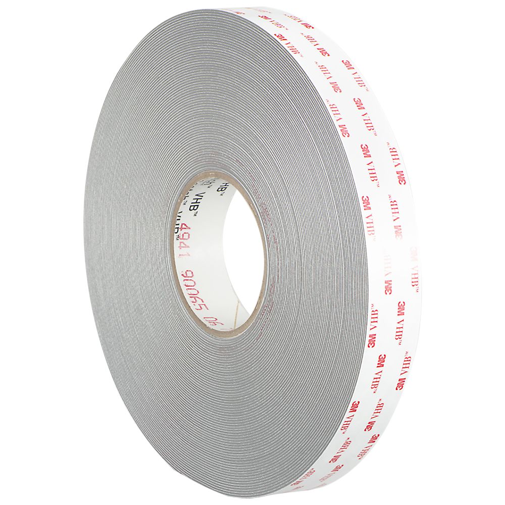 3M 4941, 700007 Grey Foam Tape, 25.0mm x 33.0m, 1.10mm Thick