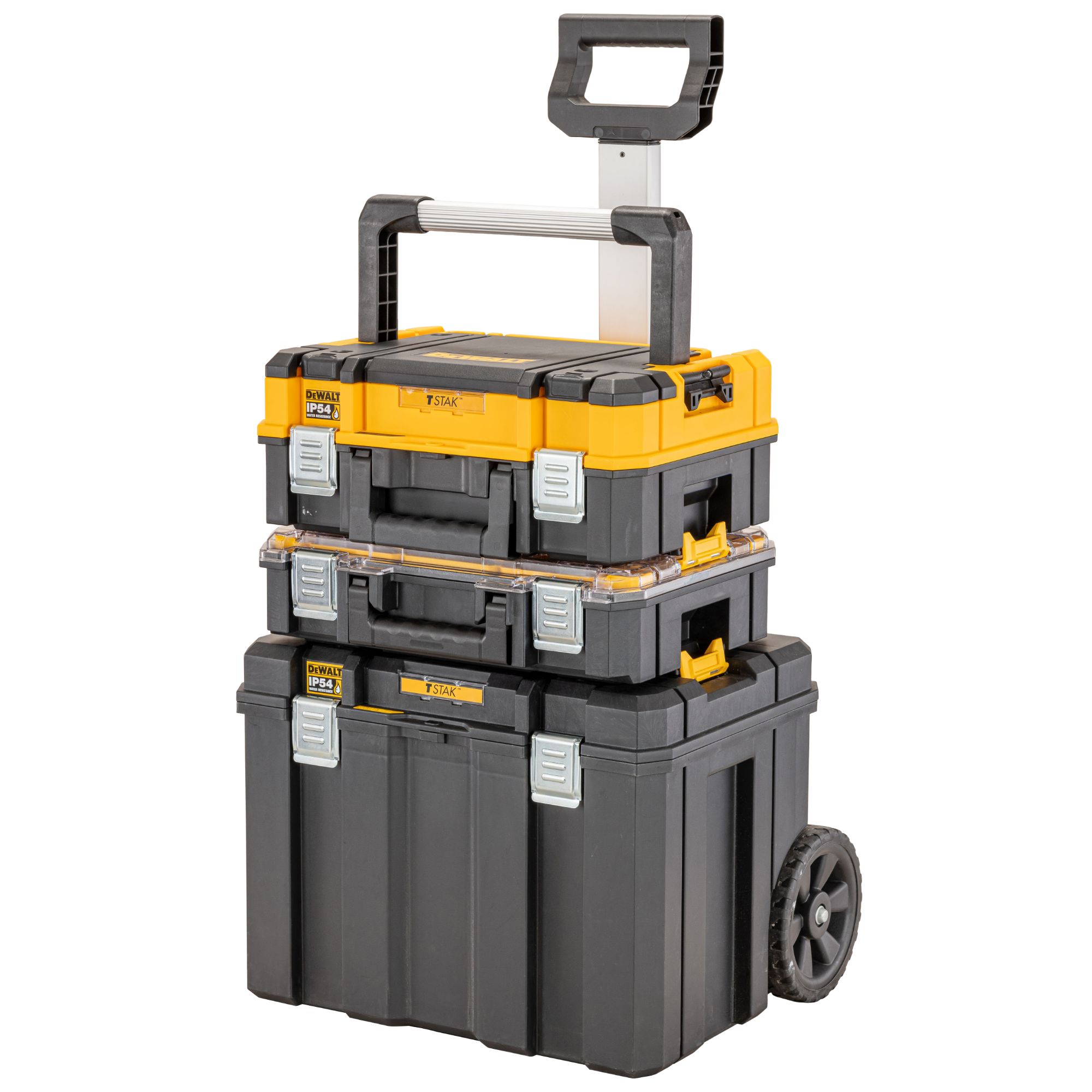 DeWALT TSTAK Mobile Box Bundle Plastic Tool Box 2 Wheels, 512 x 512 x 708mm