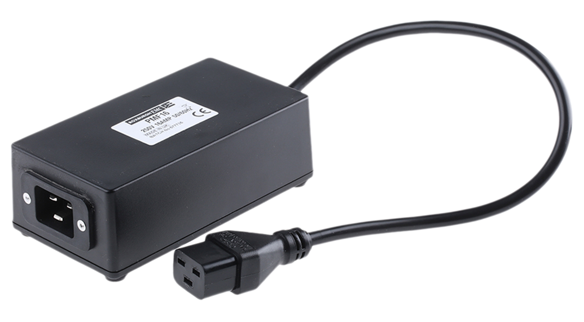Roxburgh EMC 16A, 240 V Male Cable Mount IEC Filter PMF16, Quick Connect None Fuse