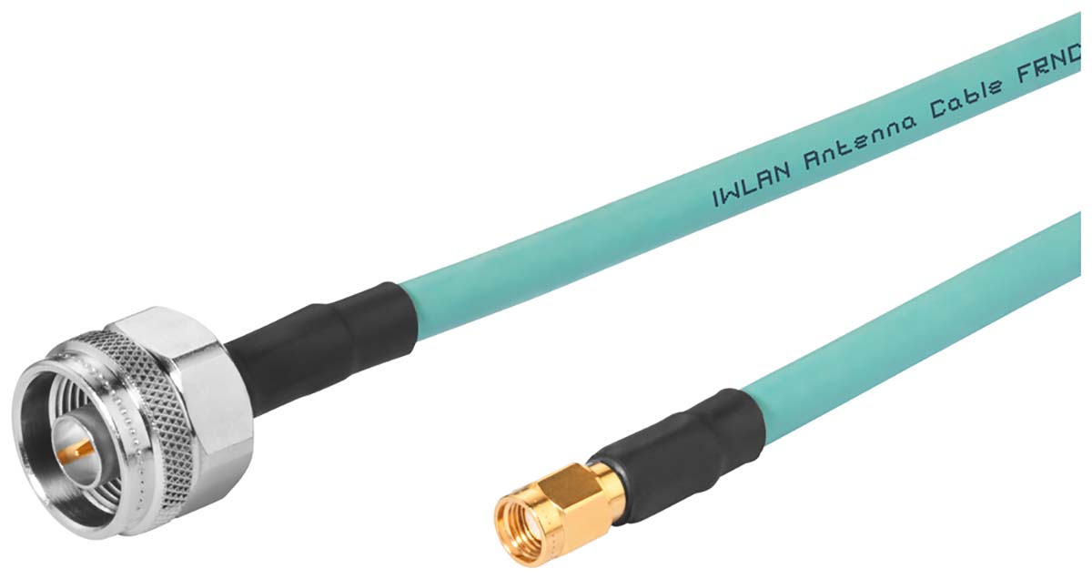 Siemens 6XV1875 Series, 2 m, IWLAN Coaxial, Terminated 50 Ω