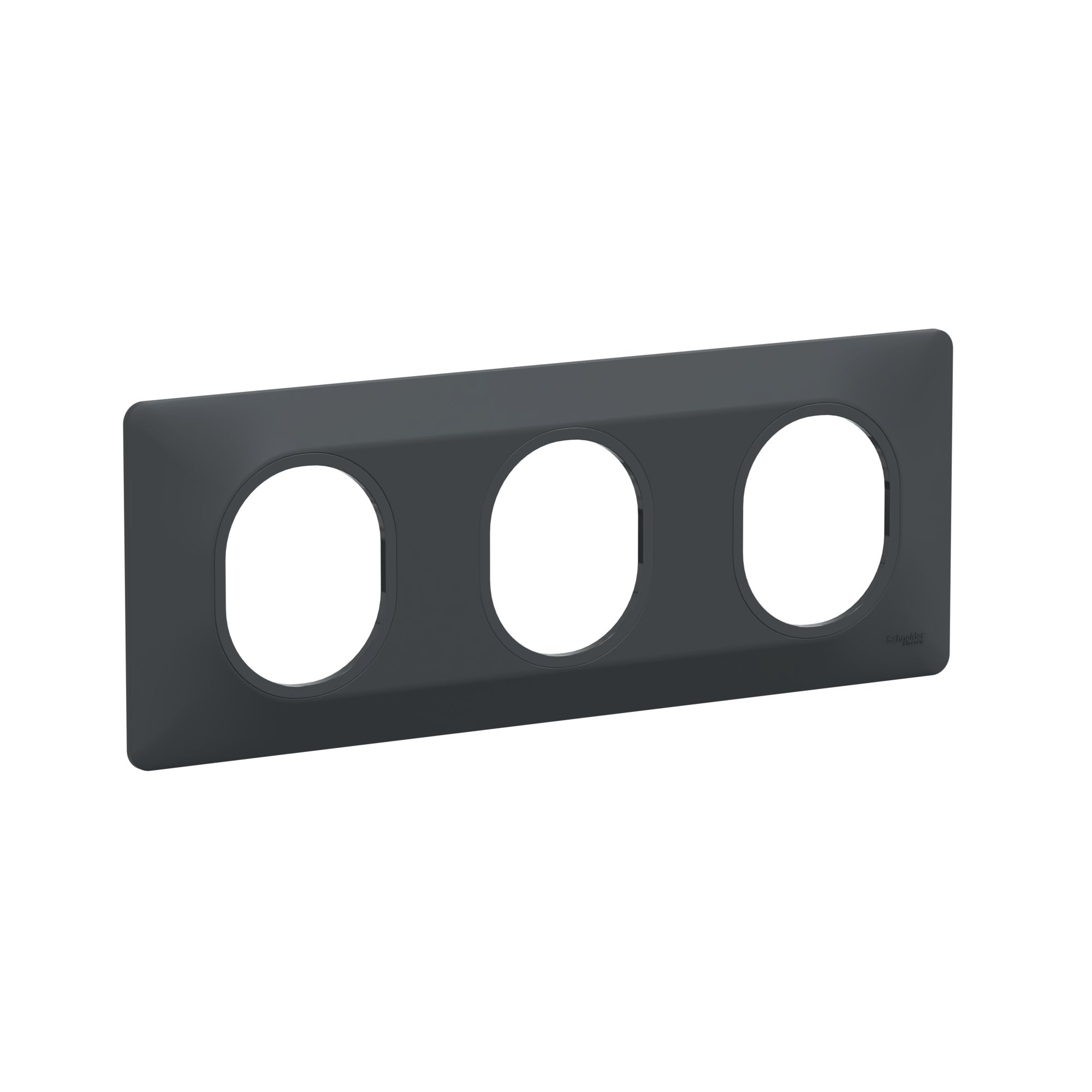 Schneider Electric Anthracite, 3 Gang, Ovalis C Series