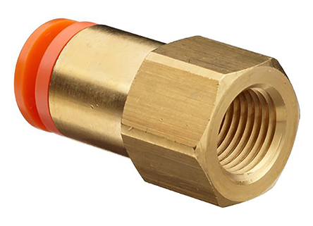 SMC KQ2 Series Straight Threaded Adaptor, NPT 1/4 Female to Push In 5/32 in, Threaded-to-Tube Connection Style