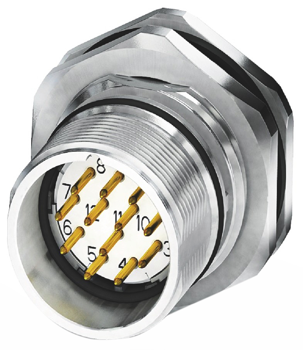 Phoenix Contact Circular Connector, Panel, M23 Connector, Plug, Male, IP67, CA Series