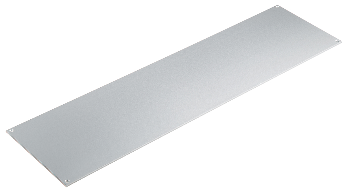RS PRO Grey Aluminium Front Panel, 3U, 520 x 138.8mm