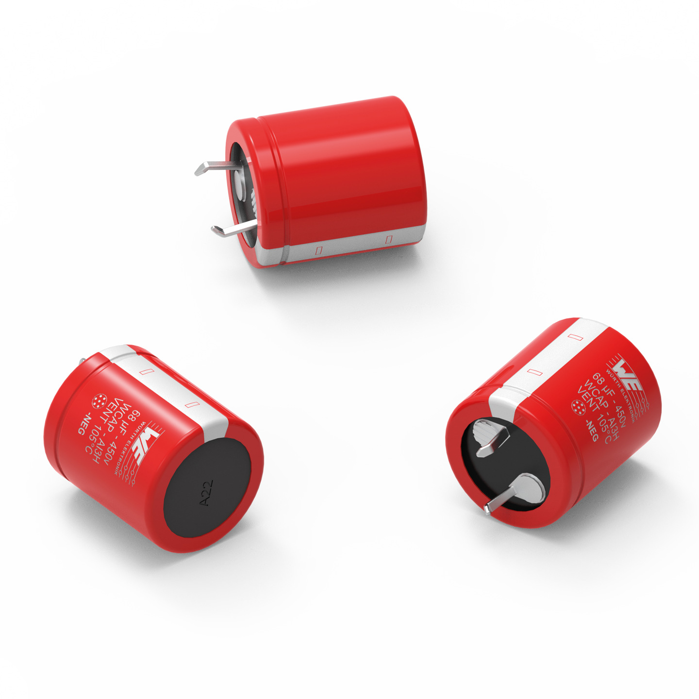 Wurth Elektronik 470μF Aluminium Electrolytic Capacitor 200V dc, Snap-In - 861141084008