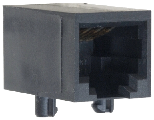 Bel-Stewart SS-64 Series Female RJ11 Connector, Through Hole, Cat4, UTP Shield Right Angle 6P6C -Way