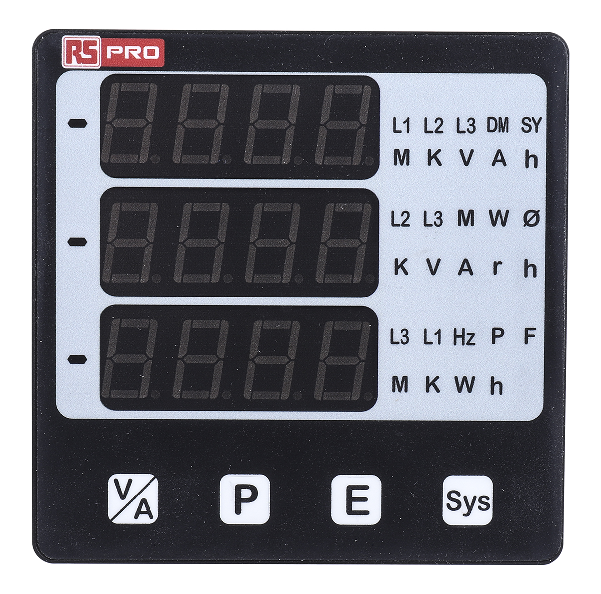 RS PRO LED Digital Panel Multi-Function Meter, 92mm x 92mm