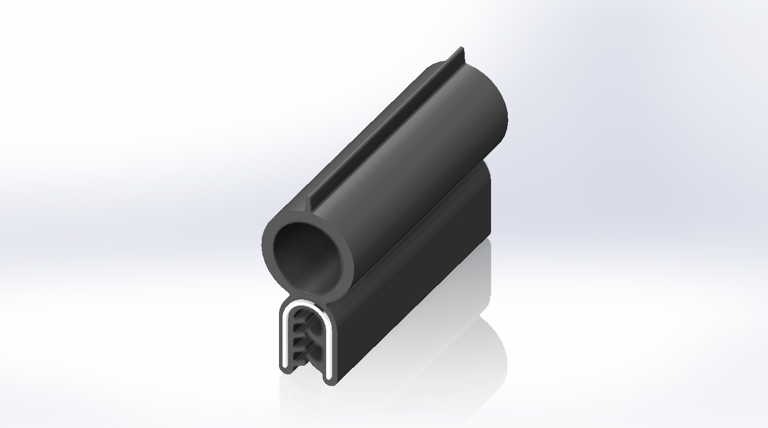 RS PRO Black EPDM Edge Protection, 20m