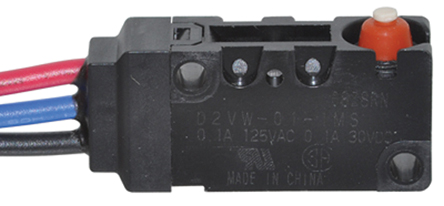 Omron Pin Plunger Micro Switch, Wire Lead Terminal, 100 mA @ 30 V dc, SP-CO, IP67