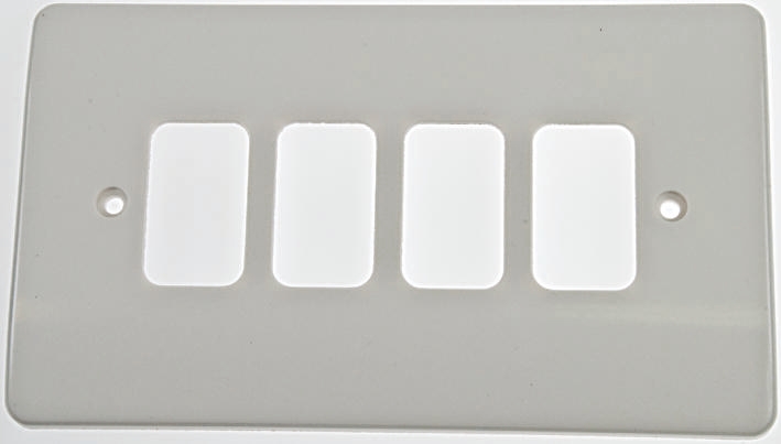MK Electric White 4 Gang Light Switch Cover