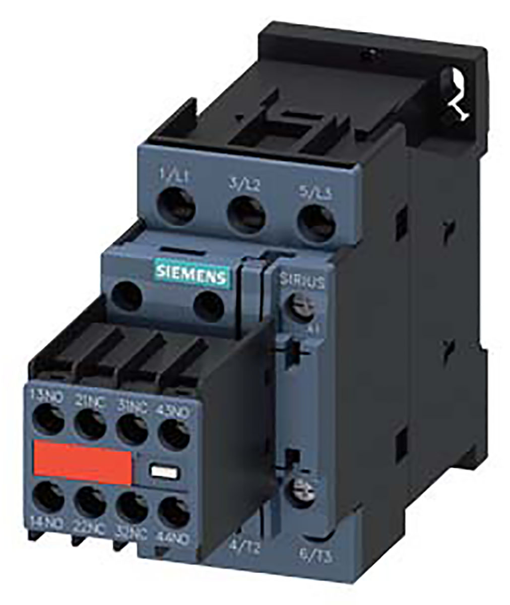 Siemens SIRIUS 3RT Size S0, 3RT2 Contactor, 230 V ac Coil, 3-Pole, 50 A, 15 kW, 3NO, 690 V ac