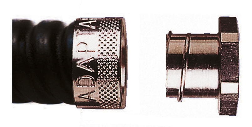 Adaptaflex Smooth Entry Bush, Conduit Fitting, 20mm Nominal Size, Brass, Silver IP54 rating
