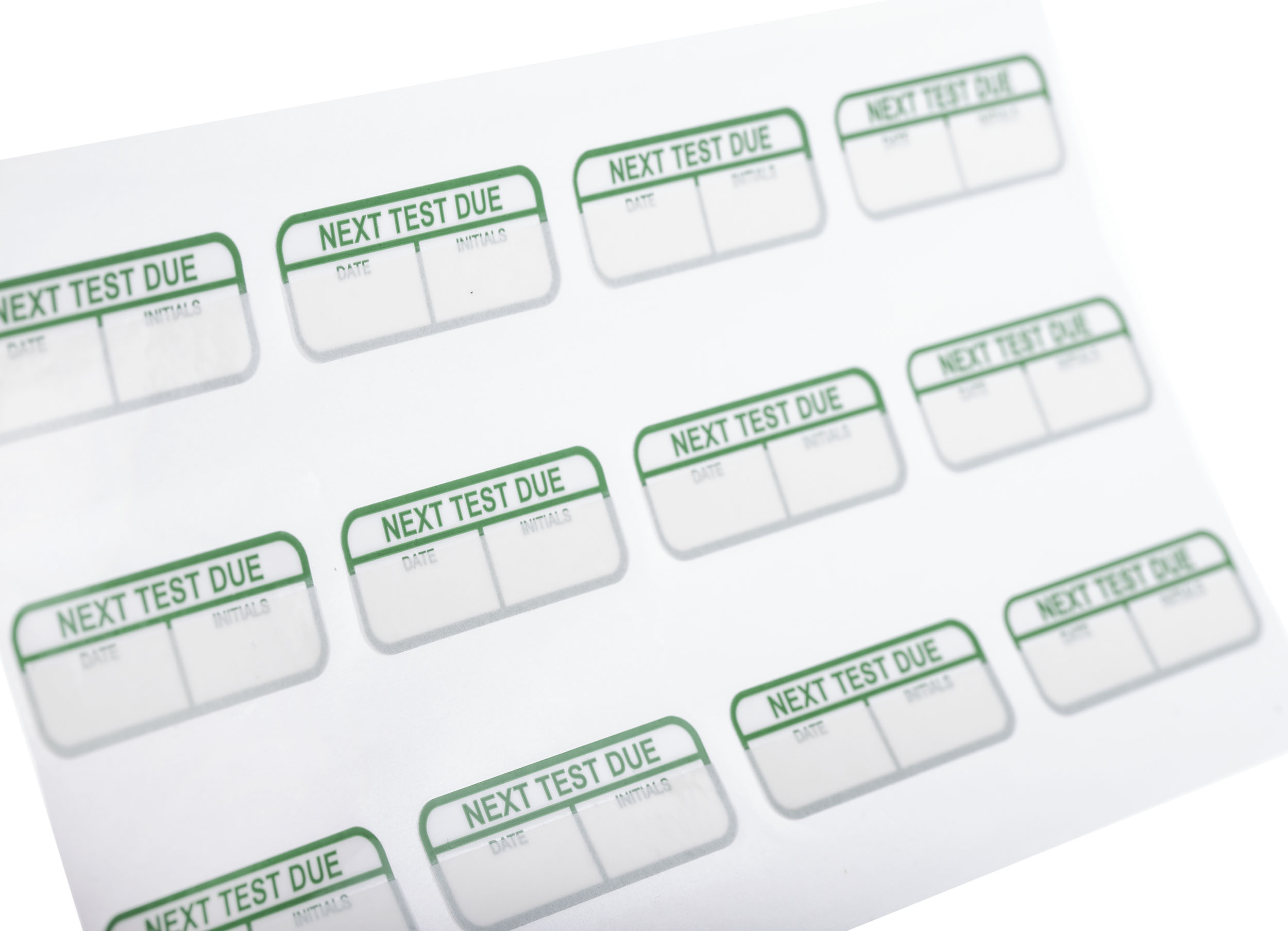 RS PRO Adhesive Pre-Printed Adhesive Label-Next Test Due-. Quantity: 120