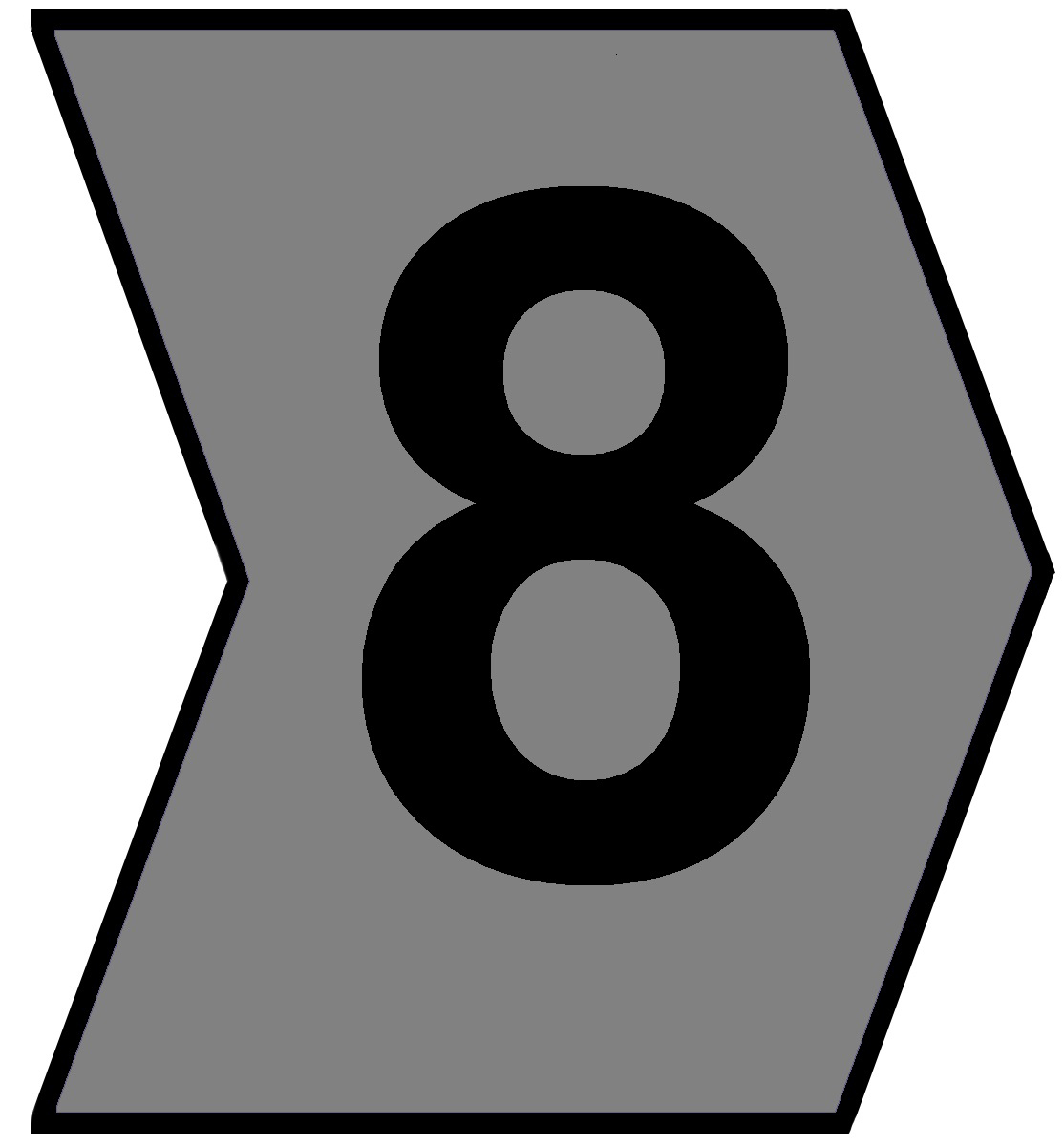 HellermannTyton Helagrip Slide On Cable Markers, Black on Grey, Pre-printed "8", 4 → 9mm Cable, 901-10313
