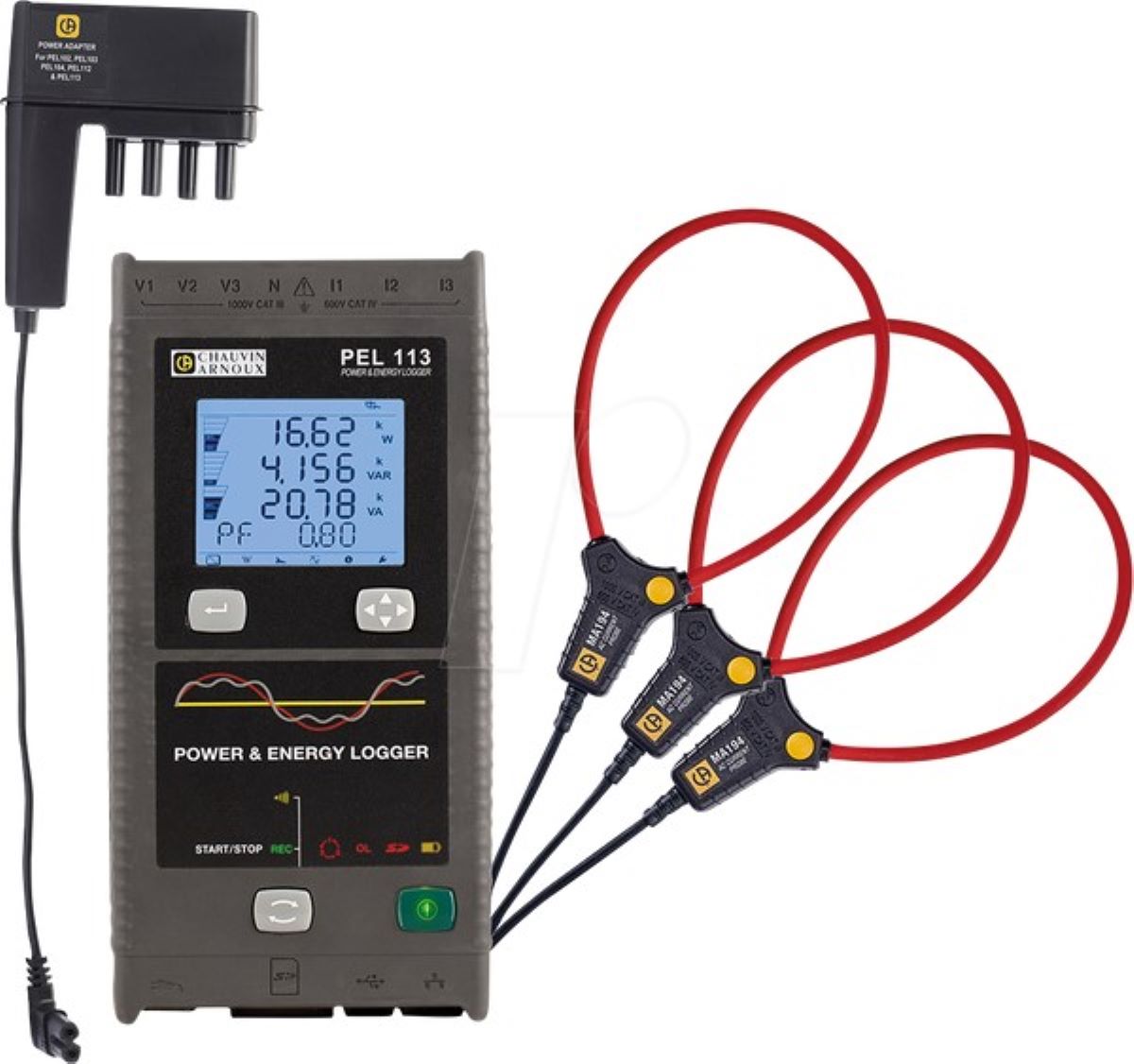Chauvin Arnoux PEL113 Power & Energy Data Logger, Ethernet, IRD Server, USB, Wifi, 7 Input Channel(s)