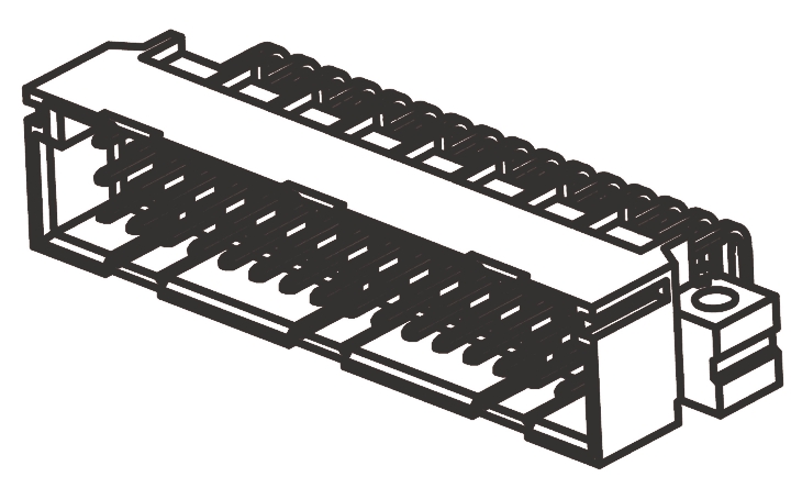 ERNI ERNIPRESS 48 Way 2.54mm Pitch, Type C/2 Class C2, 3 Row, Right Angle DIN 41612 Connector, Plug
