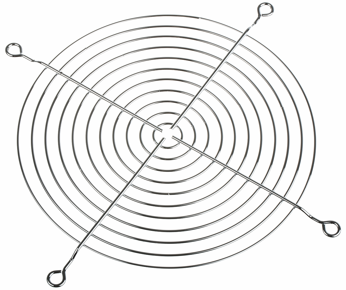 RS PRO Steel Finger Guard for 180mm Fans, 153mm Hole Spacing, 169.6 x 169.6mm