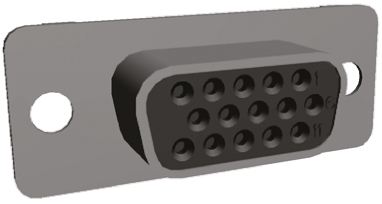 TE Connectivity Amplimite 90 15 Way Cable Mount D-sub Connector Socket