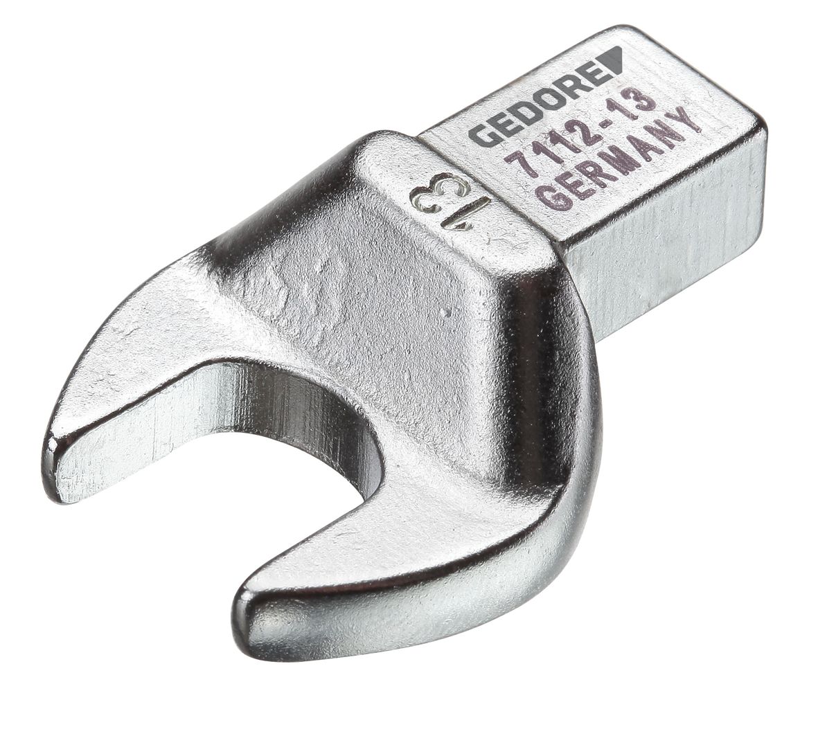 Gedore 7112 Series Spanner Head, 7 mm, 9 x 12mm Insert, Chrome Finish