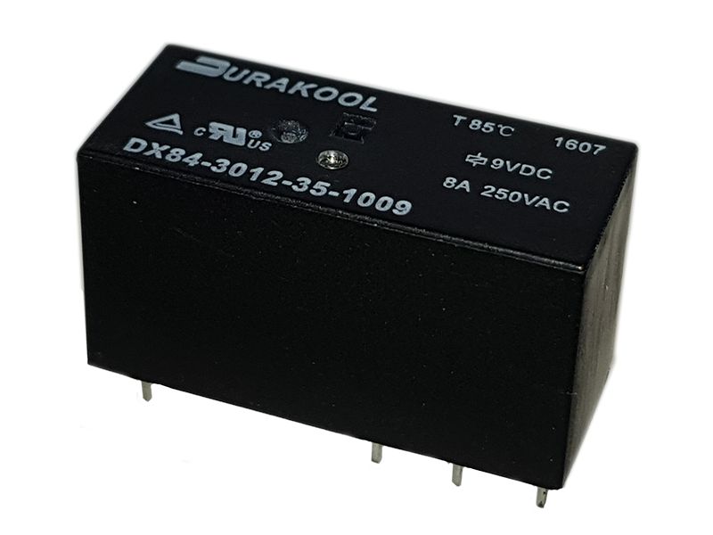 Durakool PCB Mount Power Relay, 24V dc Coil, 100mA Switching Current, DPDT-2C/0