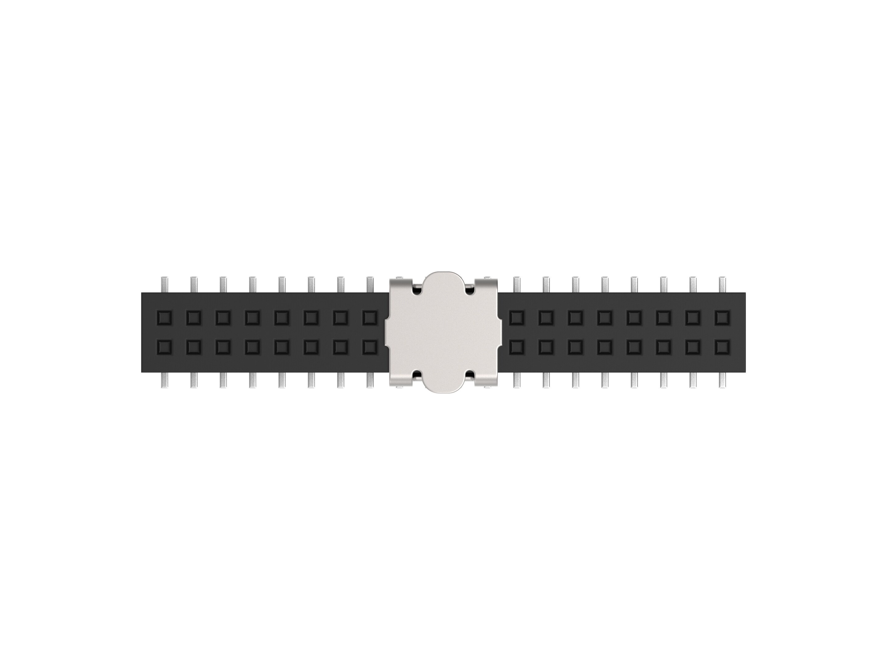 TE Connectivity 1MM-R Series Vertical Board Mount PCB Socket, 40-Contact, 2-Row, 1mm Pitch, Surface Mount Termination