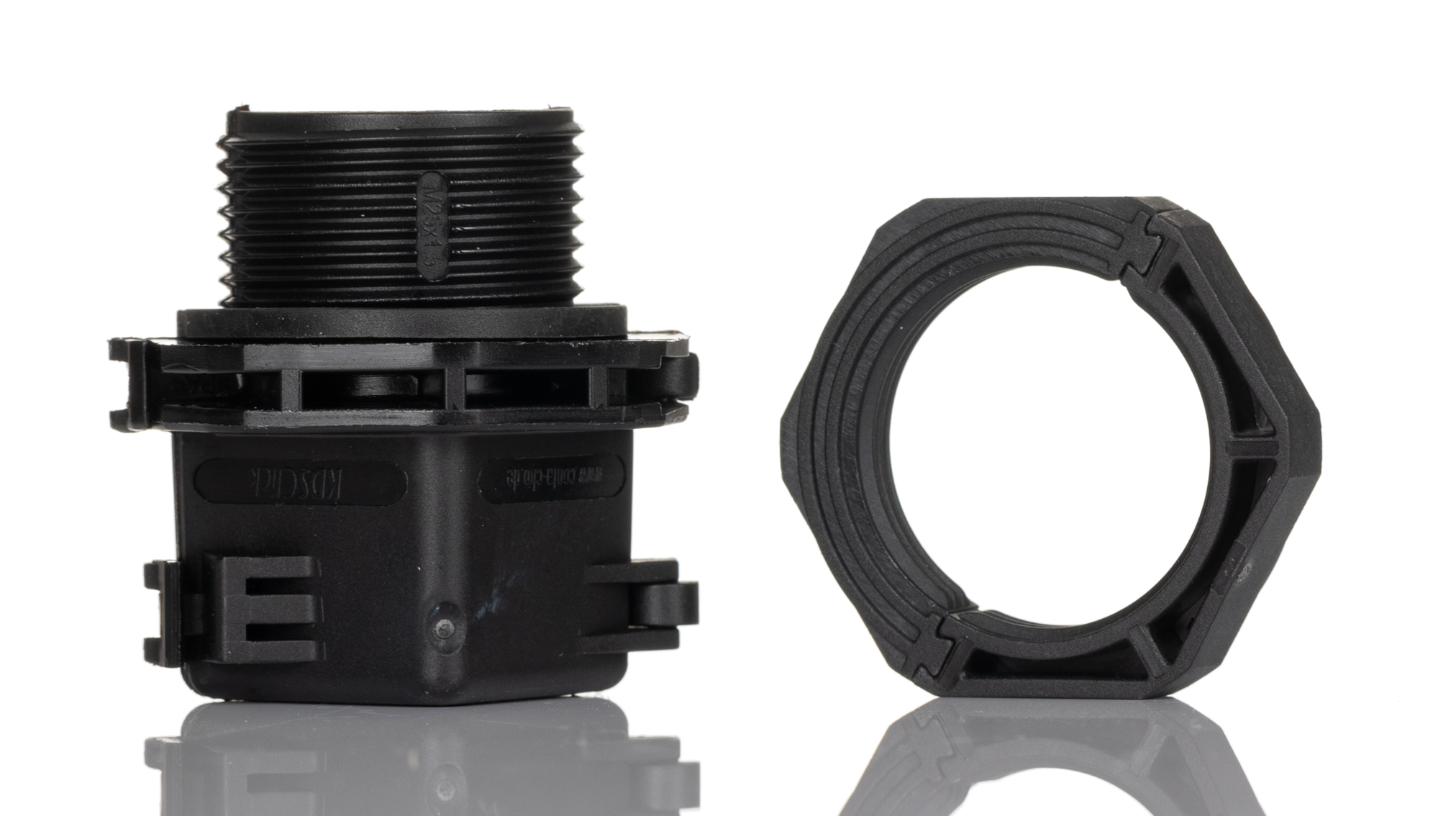 RS PRO Black Nylon Cable Gland, M25 Thread, IP66