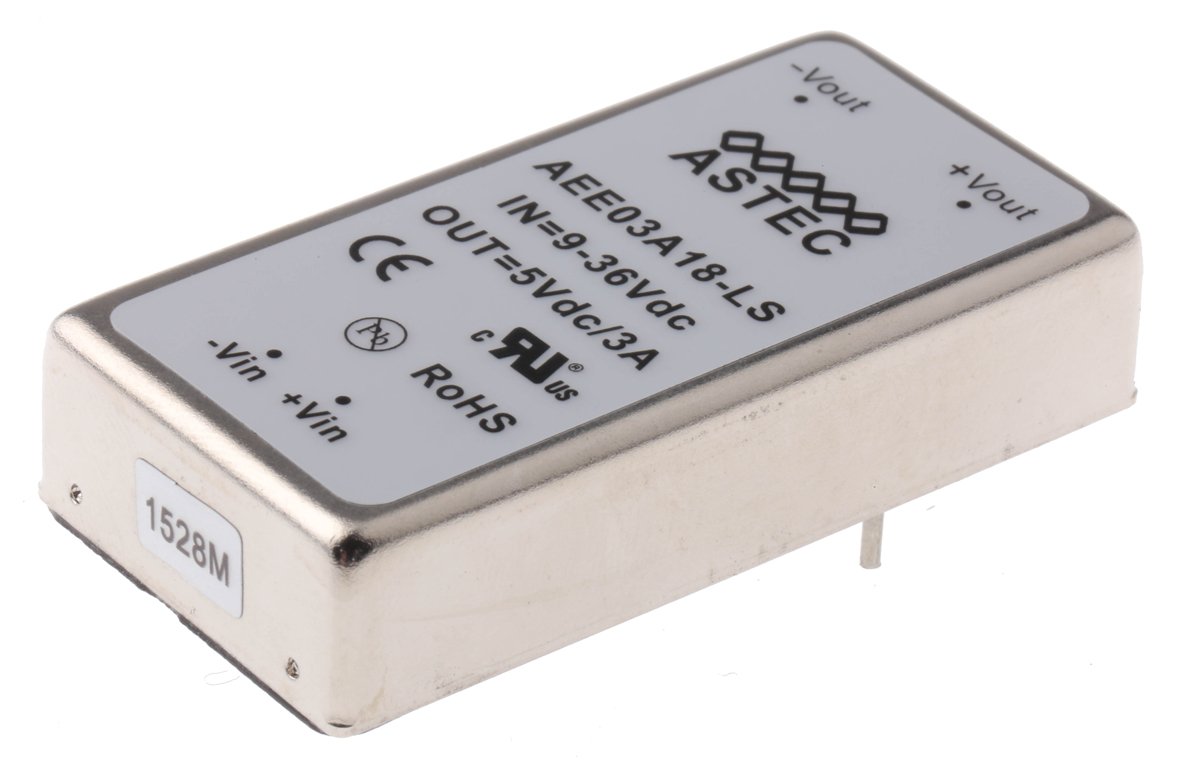Artesyn / Advanced Energy AEE DC-DC Converter, 5V dc/ 3A Output, 9 → 36 V dc Input, 15W, Through Hole, +71°C Max
