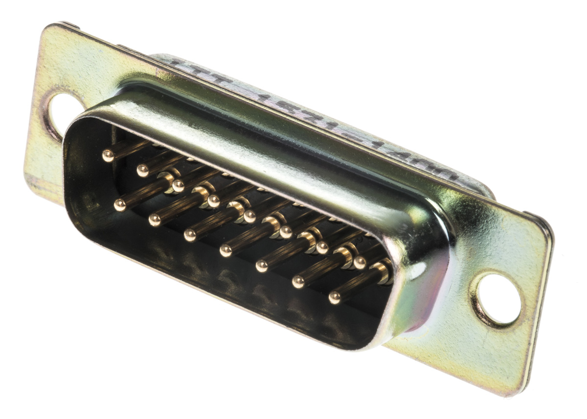 ITT Cannon D*M 15 Way Panel Mount D-sub Connector Plug