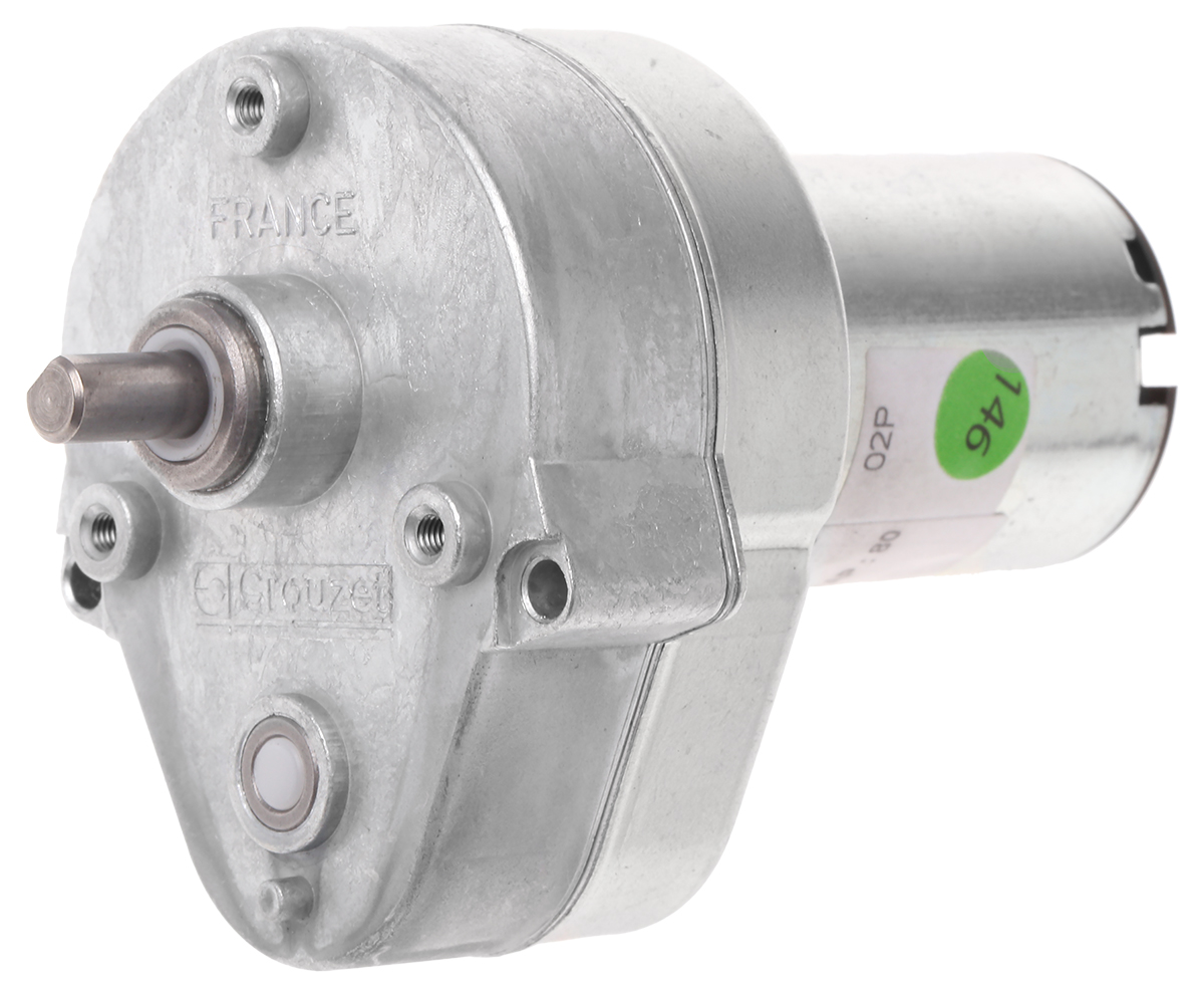 Crouzet Brushed Geared DC Geared Motor, 3 W, 12 V dc, 2 Nm, 54 rpm, 6mm Shaft Diameter