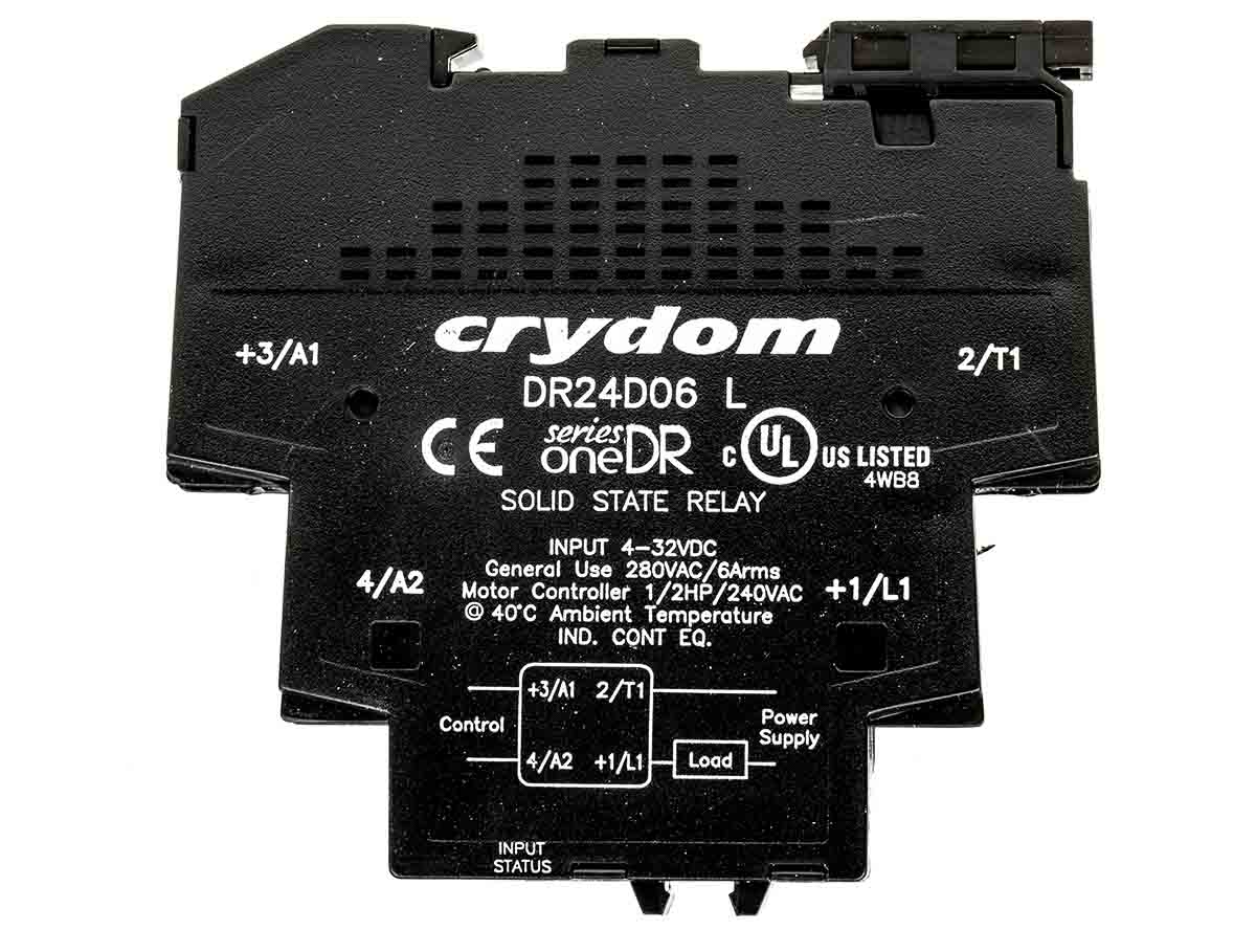 Sensata Crydom Solid State Interface Relay, 32 V dc Control, 6 A rms Load, DIN Rail Mount