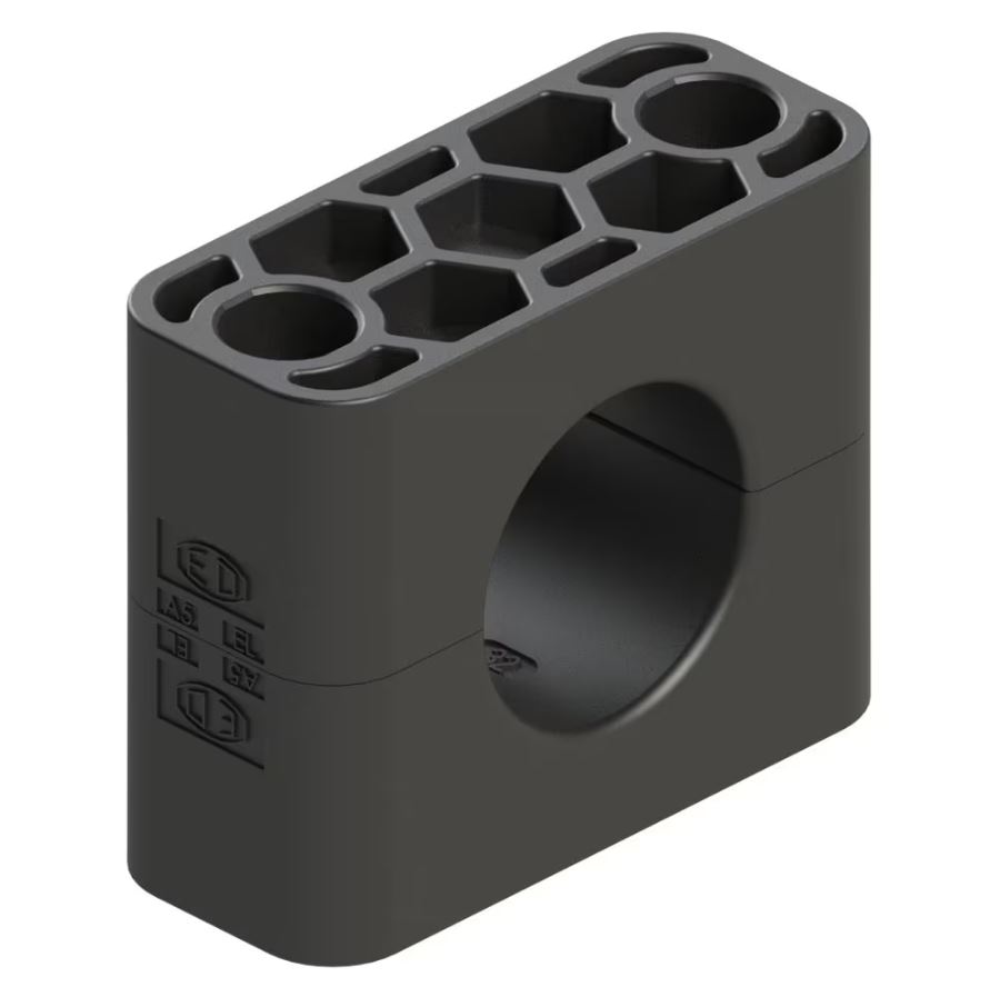 Parker Double Hydraulic Pipe Clamp for 38mm tube, RAVG538X
