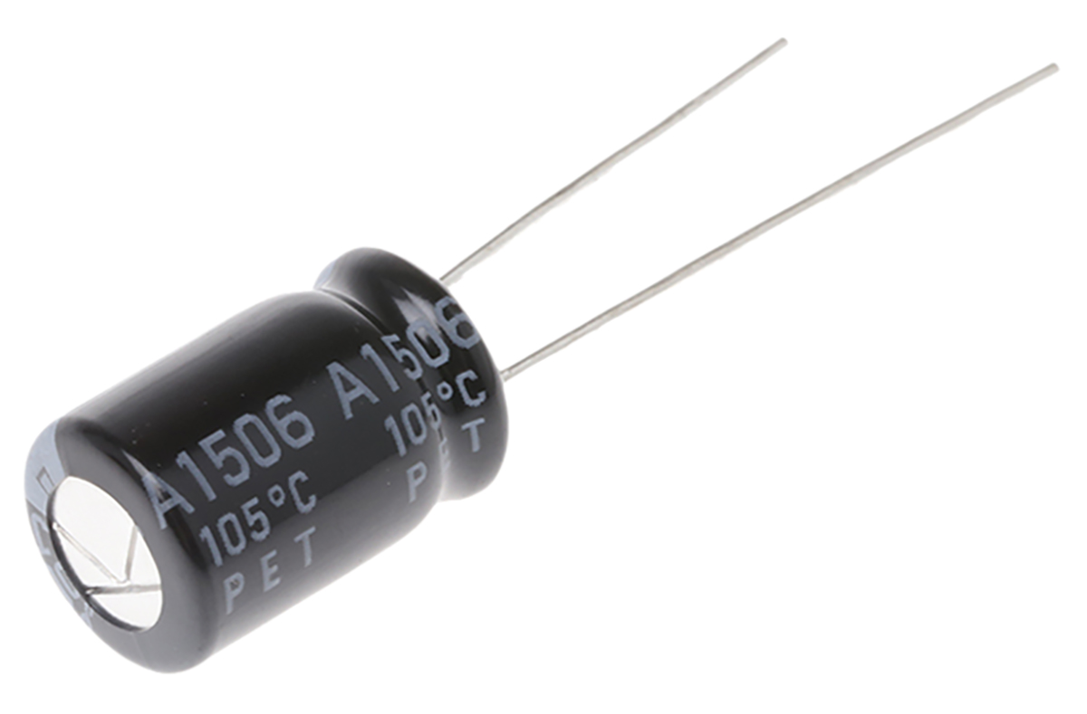 Rubycon 1000μF Aluminium Electrolytic Capacitor 6.3V dc, Radial, Through Hole - 6.3YXJ1000M8X11.5