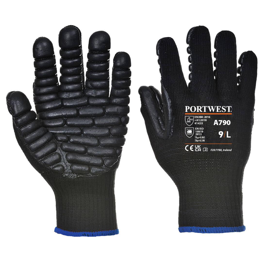 Portwest Black Elastic, Polyester, Rubber Chloroprene Glove 56 mm