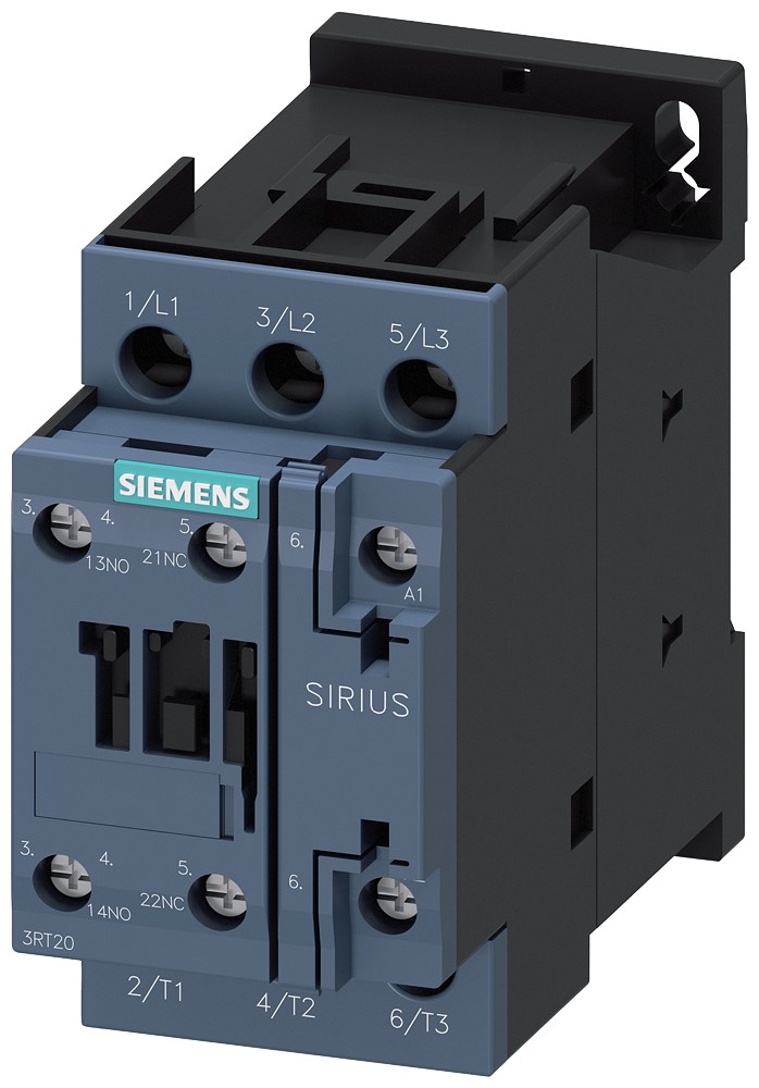 Siemens SIRIUS 3RT Size S0, 3RT2 Contactor, 230 V ac Coil, 3-Pole, 38 A, 1.85 kW, 1NO + 1NC