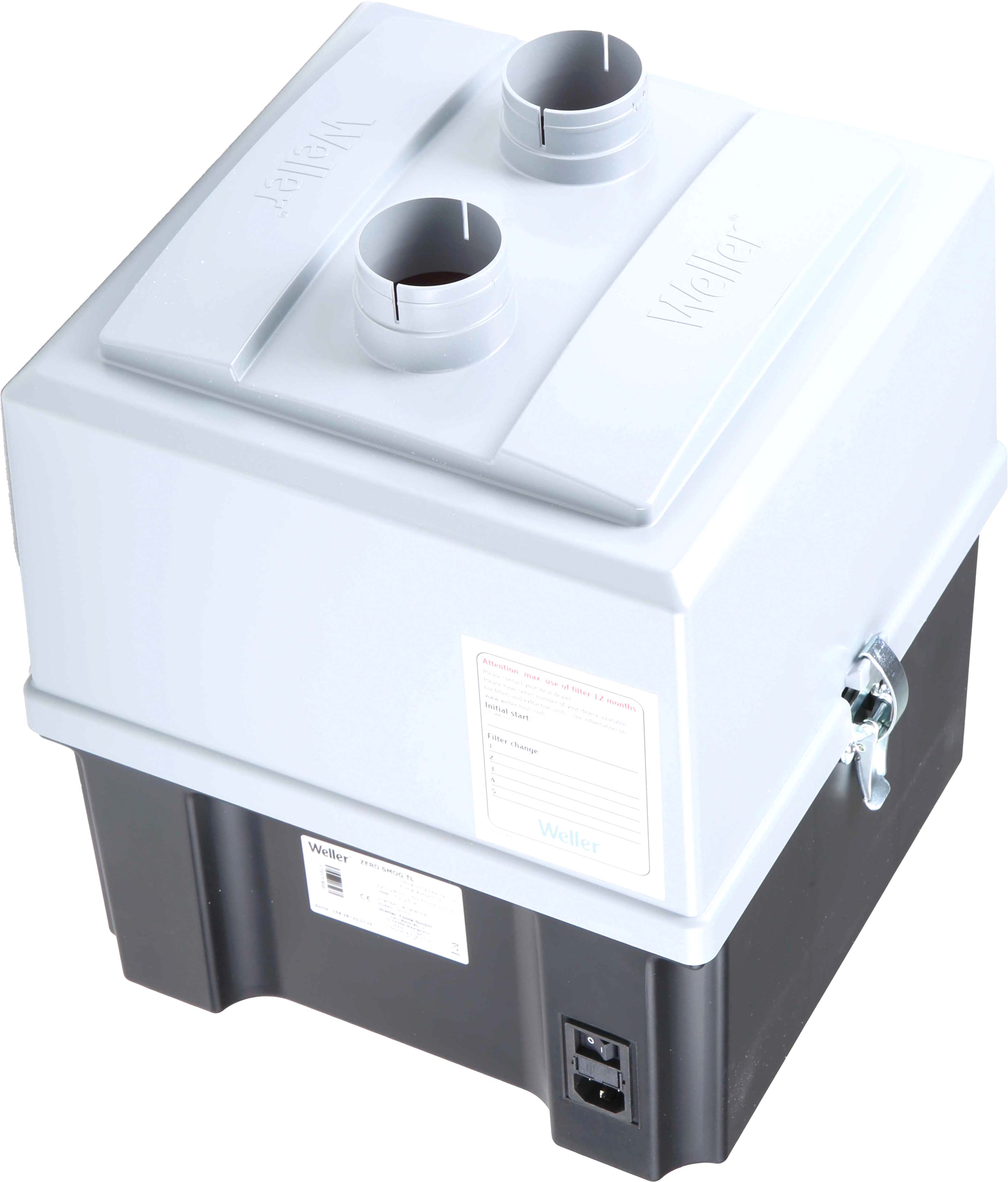 Weller Zero Smog TL, 230V Solder Fume Extractor, Fine Dust Pre-filter F7, Gas Filter, 120W, Type F - Schuko plug, Type