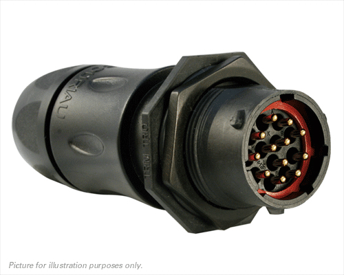 Souriau Sunbank by Eaton Circular Connector, 12 Contacts, Panel, Standard Connector, Plug, Male, IP68, IP69K, UTS Series