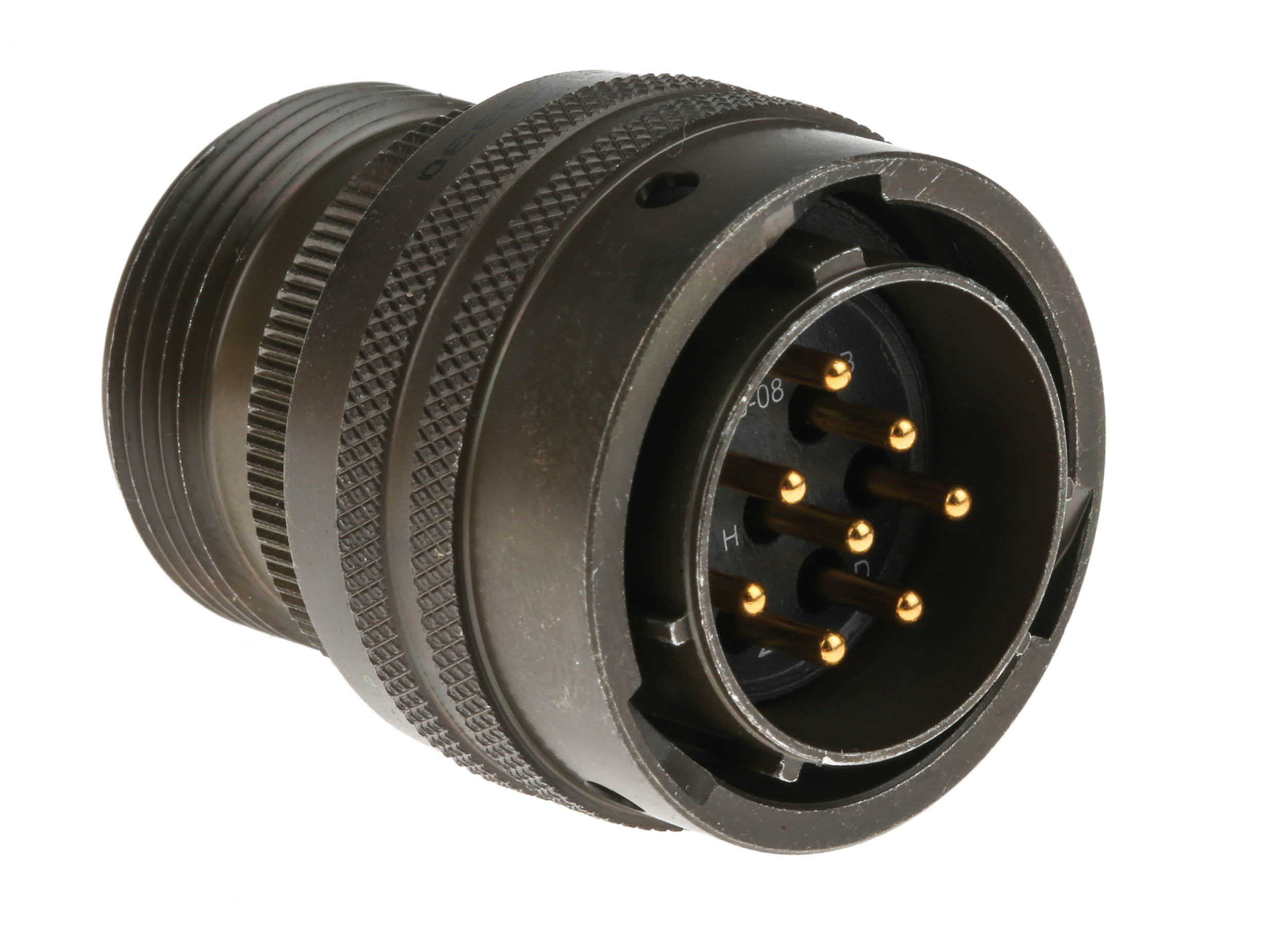 Amphenol Socapex, PT, Copper Alloy 8 Way Cable Mount MIL Spec Circular Connector PlugGreen, Pin Contacts,Shell Size 16,