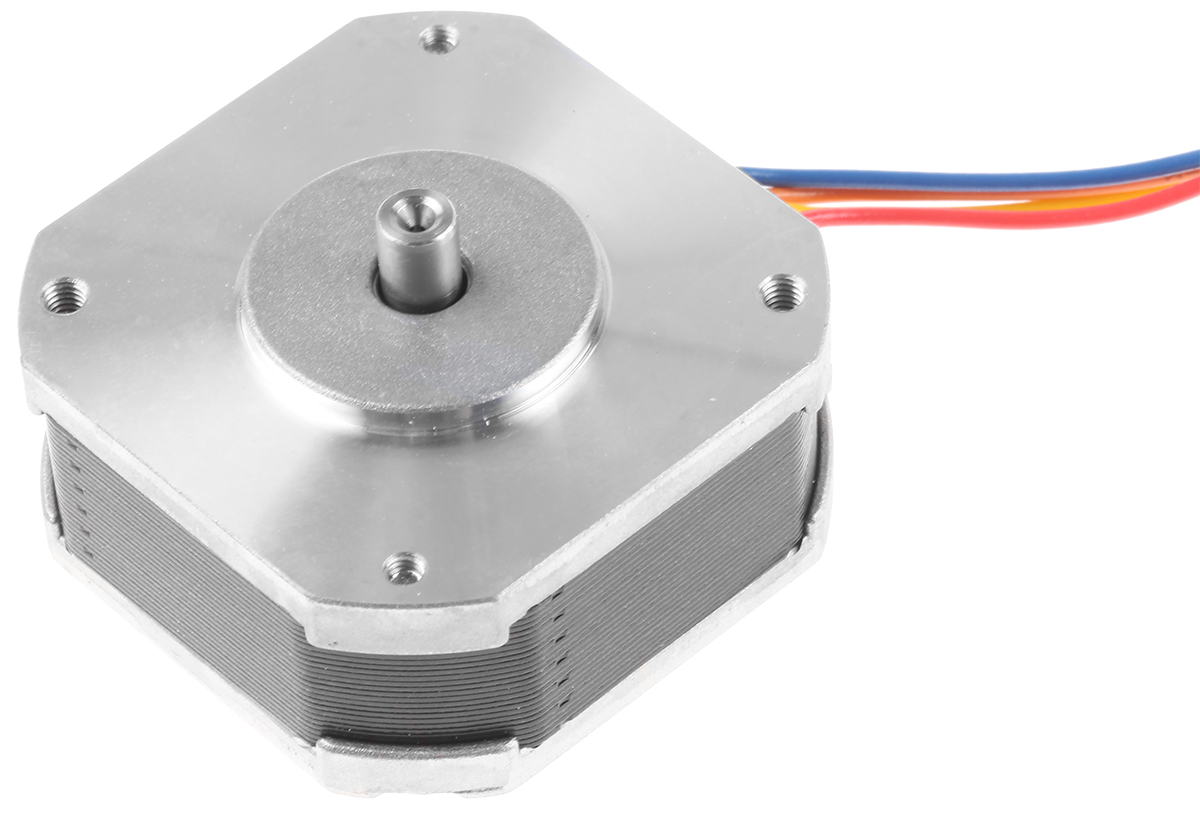 Sanyo Denki SS24 Series Hybrid, Single Shaft Stepper Motor, 18.6mNm Torque, 24 V, 1.8°, 42 x 42mm Frame, 5mm Shaft