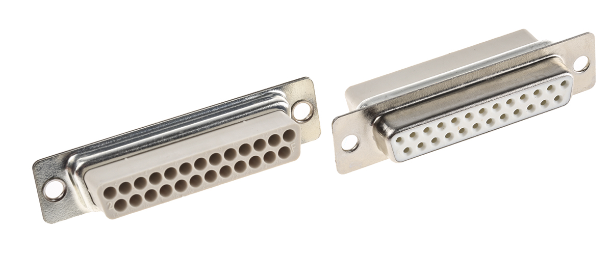 MH Connectors MHD 25 Way Cable Mount D-sub Connector Socket, 2.77mm Pitch