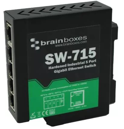 Brainboxes Unmanaged 5 Port Ethernet Switch