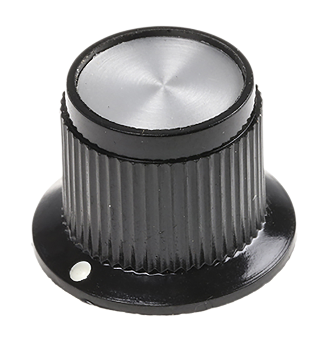 TE Connectivity 19mm Black Potentiometer Knob for 6.35mm Shaft Splined, PK50B1/4
